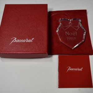 1988 Baccarat Christmas Crystal Noel Ornament